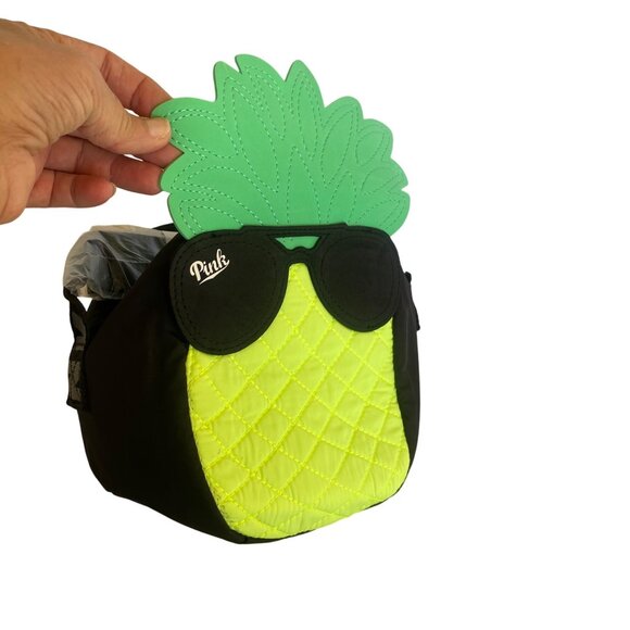 Victoria’s Secret Pineapple Cooler Bag PINK Insulated lunch tote NWT - Picture 1 of 7